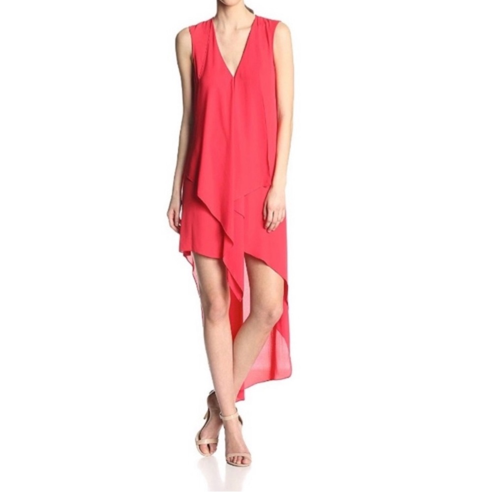 BCBGMAXAZRIA Red Layered Dress NEW Small